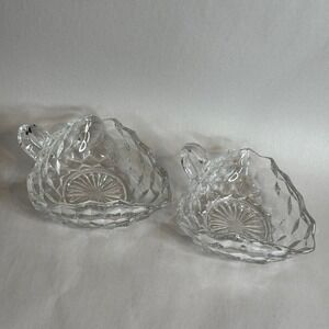 Vintage Fostoria‎ American Nappy Bowls Lot of 2 Clear Glass